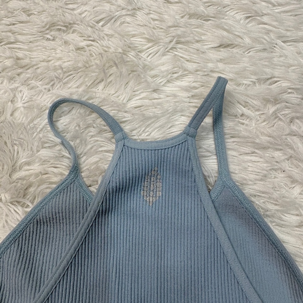Free People Movement Happiness Runs Crop Tank Blue - Picture 3 of 5